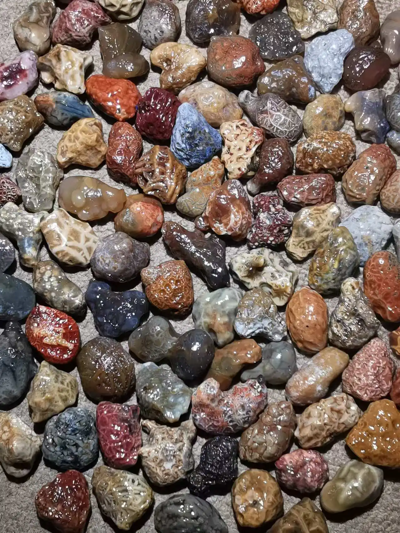 99pcs/lot Boutique Natural Gangue Stone Loose Beads Gobi agate grain Pretty texture Oily diy pendant Collectibles