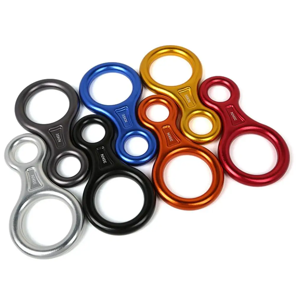Outdoor Climbing Descender 8-Shape Descent Control Device for Rock Climbing Descender Belay Rappelling