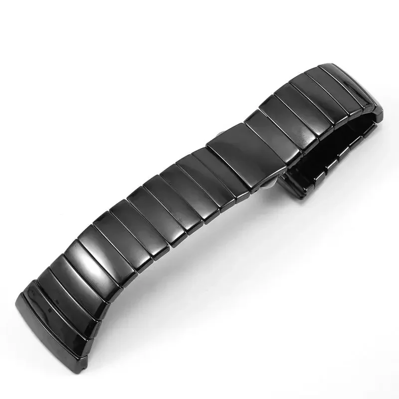 Elegant Black Ceramic Watch Strap - Premium Quality Bracelet