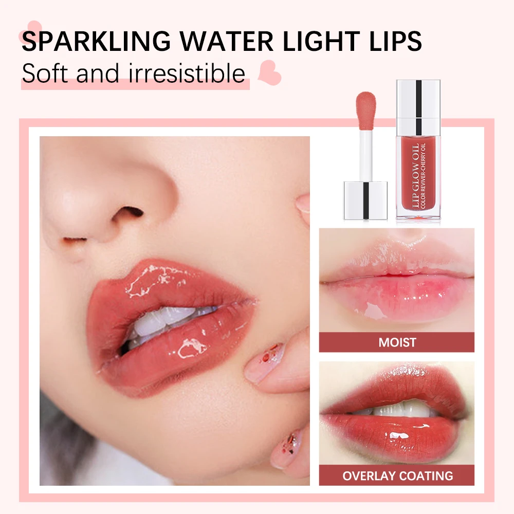 Hydrating Lip Glow Oil, Moisturizing Transparent Plumping Lip Gloss, Tinted for Lip Care and Dry Lip,Ideal Gift For Mother's Day 3