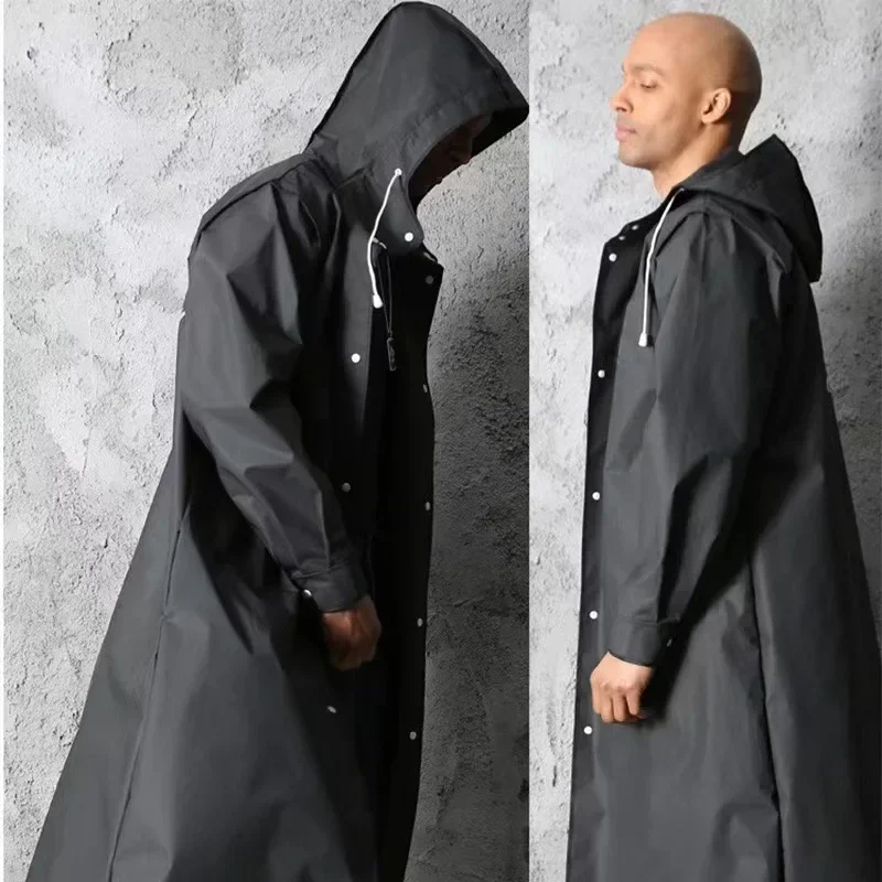 Raincoat Poncho Non-disposable Long Full-body rain-proof men's adult women transparent thickening portable