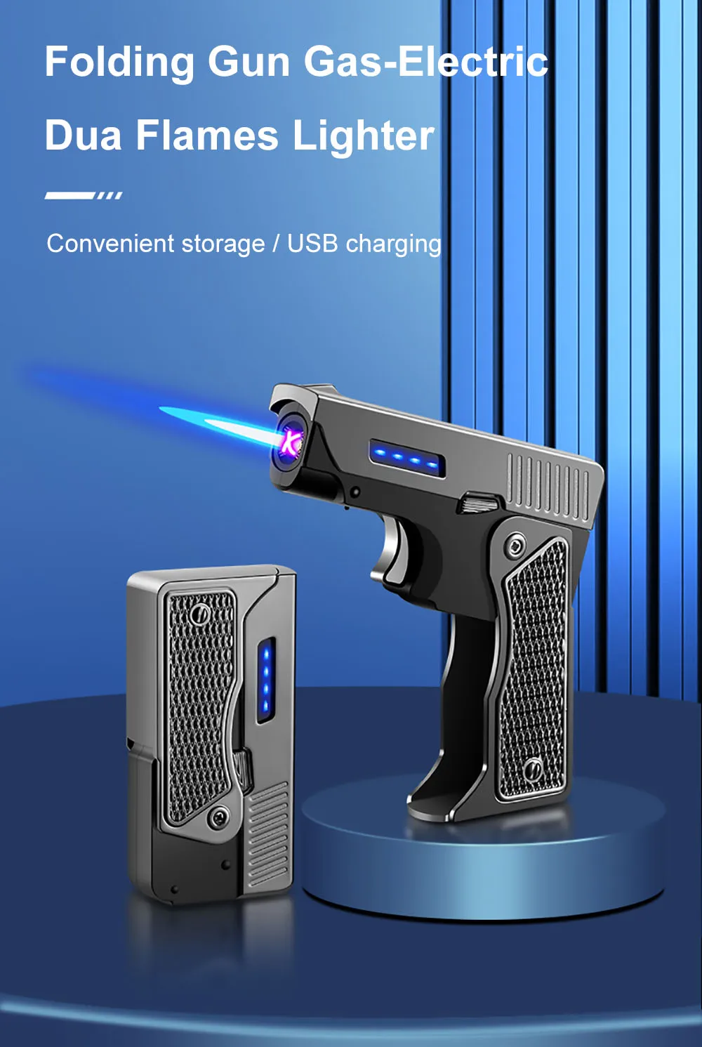 Briquet rechargeable USB gaz électriques coupe vent Unique pour hommess