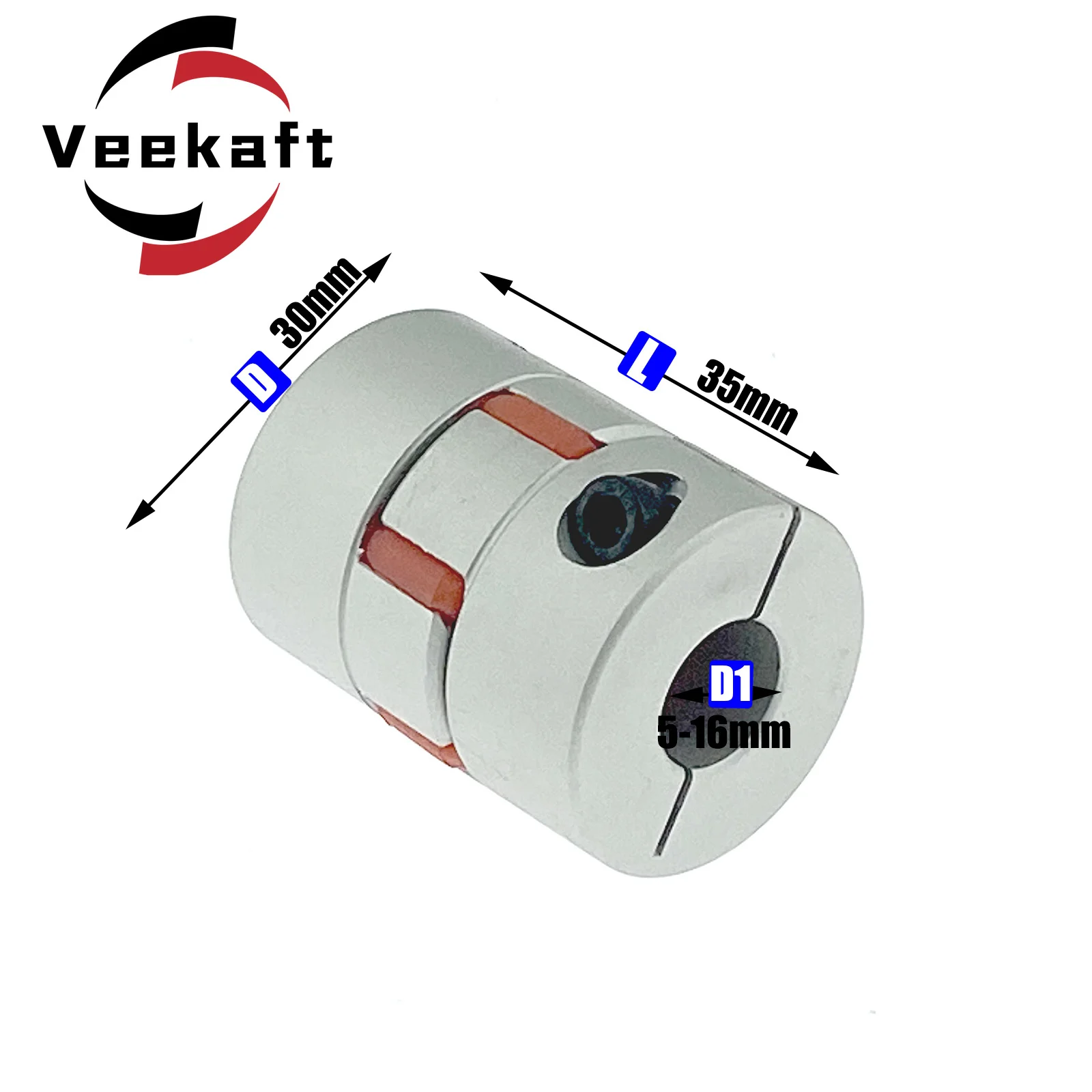 Acoplador De Eje De Abrazadera 4mm A 8mm ServoCity - RobotShop