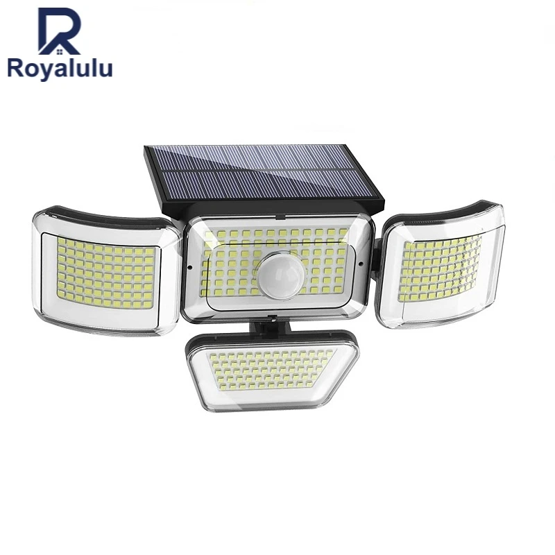 278 LED Solar Lights Outdoor Wall Lamp PIR Motion Sensor Adjustable 4 Heads Flood Lamps Garden Yard Pathway Garage Street Light led solar garden lights