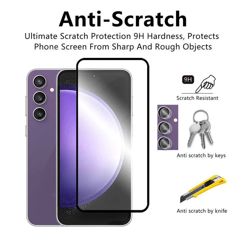 Premium Tempered Glass Screen Protector and Camera Lens Film