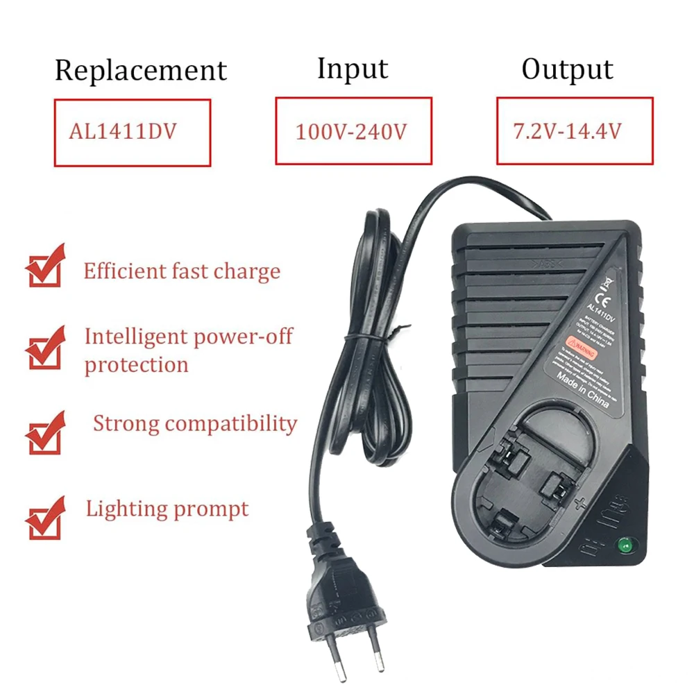 AL1411DV Ni-CD Ni-MH Battery Charger for Bosch 7.2V 9.6V 12V 14.4V Battery GSR7.