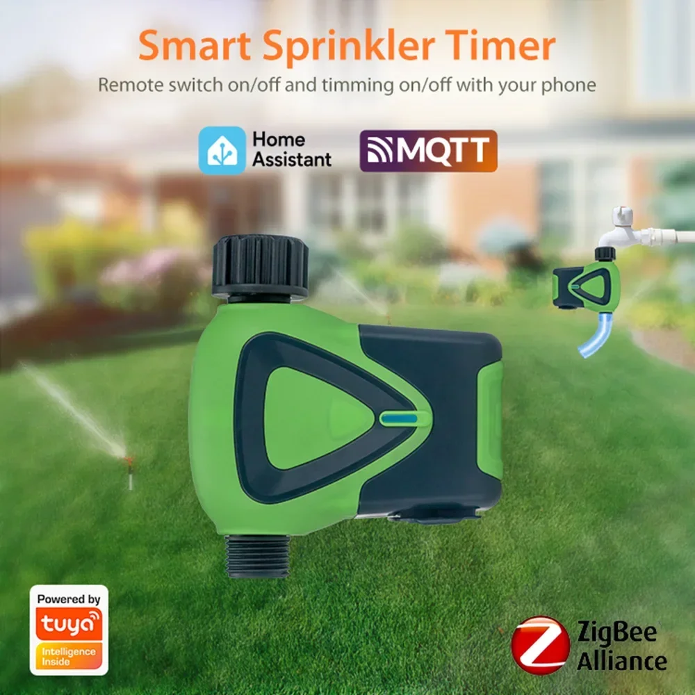 Tuya Zigbee Smart Sprinkler Timer Garden Automatic Irrigation System Duration APP Remote Control For Garden