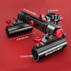 Premium Aluminum Alloy Fishing Rod Stand - Adjustable Support Holder (Black)