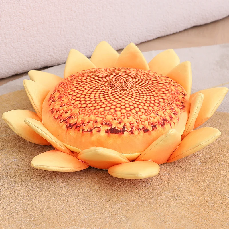 

40-80CM Colorful Lotus Flower Plush Pillow Soft Stuffed Plant Cushion Toys Lotus Shaped Floor Mat Home Decoration Gifts