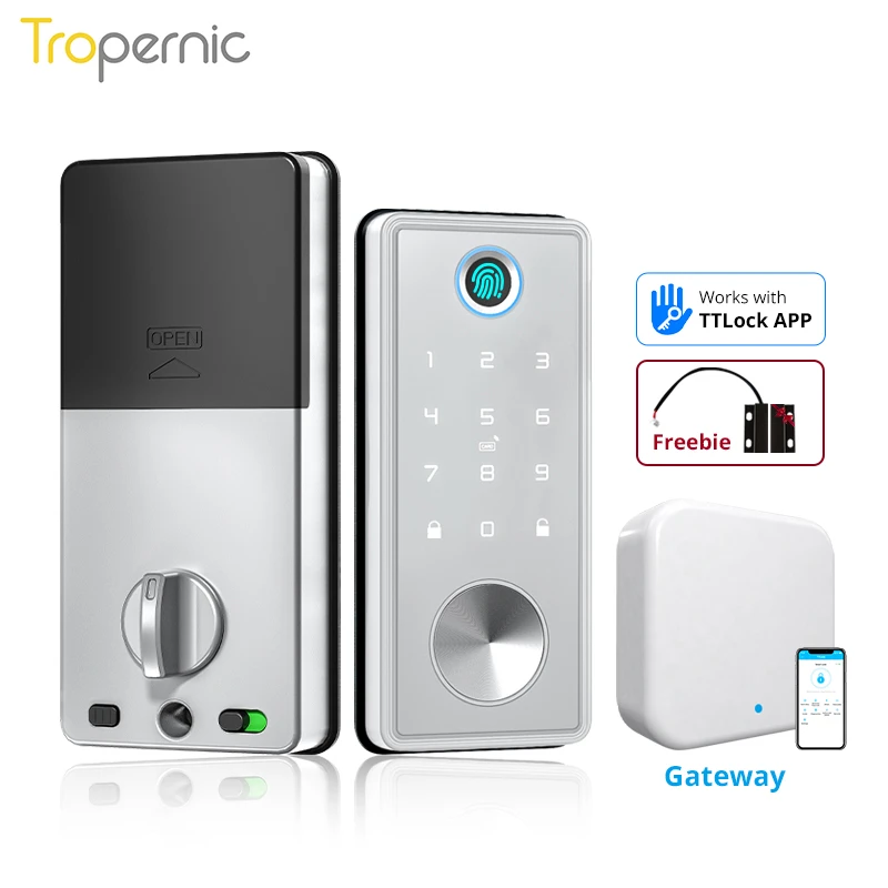 Smart Deadbolt Locks for Front Door Alexa WiFi TTlock App Biometric