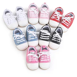 Canvas Sneakers Baby Boys Girls Shoes First Walkers Infant Toddler Anti-Slip Soft Sole Classical Newborn Baby Shoes 0-12 Month