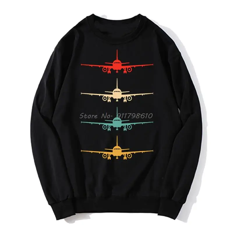 Aviation Airplane Flying Airline Funny Vintage Pilot Gift Hoodie Men