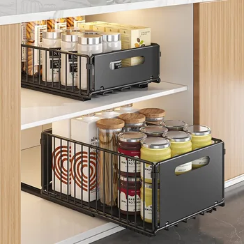 Pull-Out Cabinet Storage Rack 1