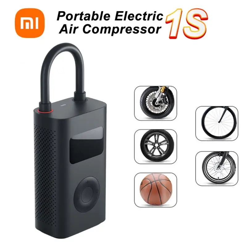 Xiaomi compresor de aire eléctrico portátil Mijia 1S, inflador Led tipo