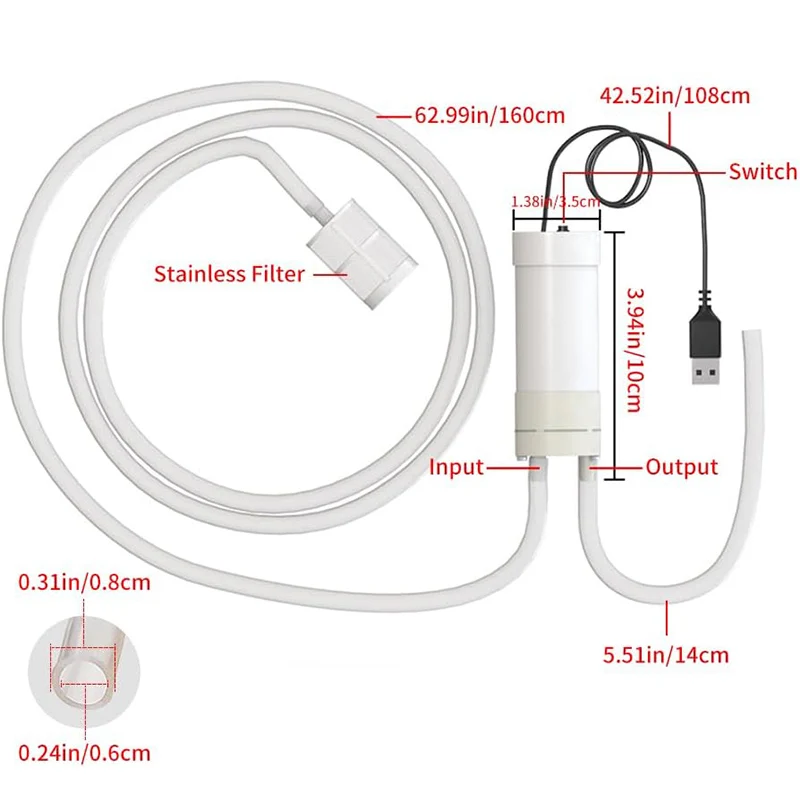Portable Electric Auto-Siphon Self Priming Water Pump Beer Suction Device Beer Transfer Pump & 2M Food Grade Hose & Filter auto siphon kit