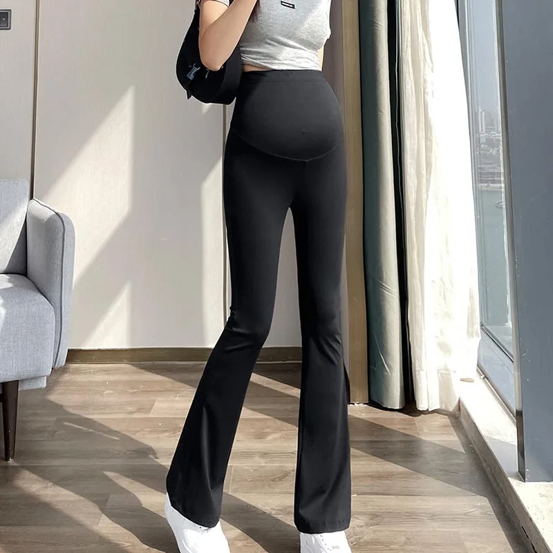 Maternity Pants Pregnant Women Yoga Flared Pants Summer Thin Wear Casual Thin Shark Pants Spring and Summer New Maternity Pants 2