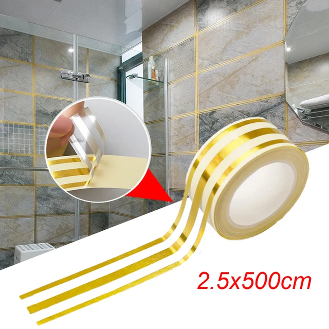 Autocollant mural auto-adhésif pour décoration de ruban de carreaux de 50M,  ruban de remplissage pour joints de sol de maison - AliExpress