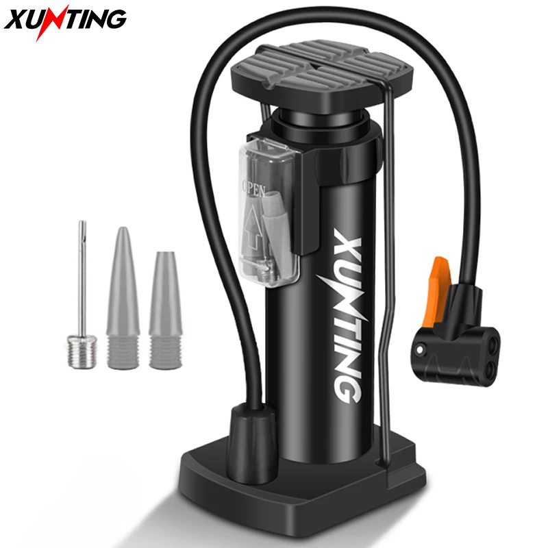Bike Pump Xunting 140PSI High Pressure AV FV Portable Air Inflator Foot Bicycle MTB Accessories