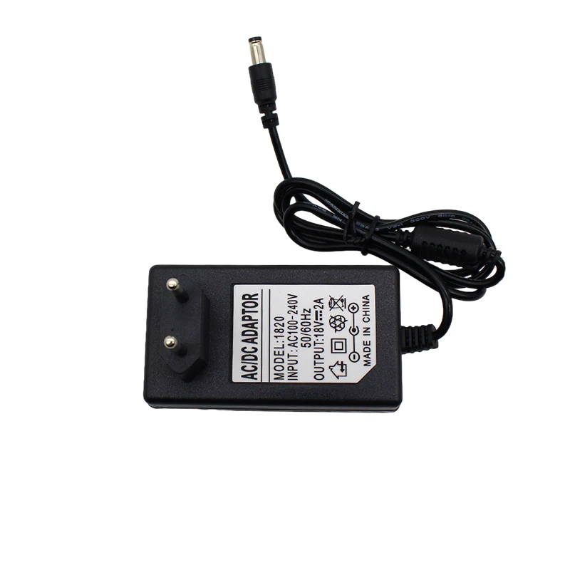 1PCS 18V 2A AC 100V-240V 변환기 어댑터 DC 18V 2A 2000mA 전원 공급 장치 EU 플러그 5.5mm x 2.1-2.5mm