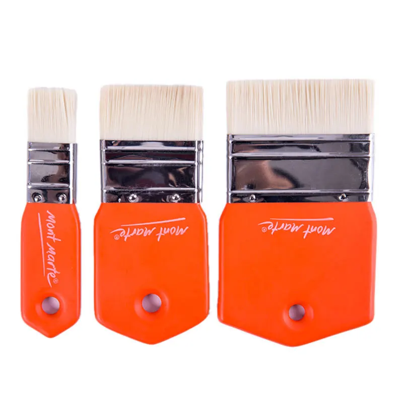 

Nylon Wool Board Brush Wide Head Is Not Easy To Lose Hair Short Handle Painting Shading Brush Wall Painting Hand-painted Brush