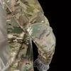 Tactical Camo Shirt 1/4 Long Sleeve Breathable Fast Dry Multicam Outdoor Cotton Military Elasticity Men Clothing Hunting Clothes 6