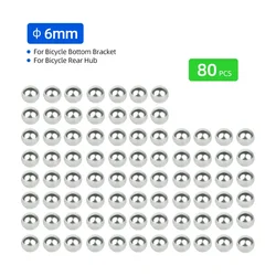Carbon Steel Loose Ball Bearing Set - Multi-Size Options for Bicycles and Scooters (6mm 80pcs B2E)