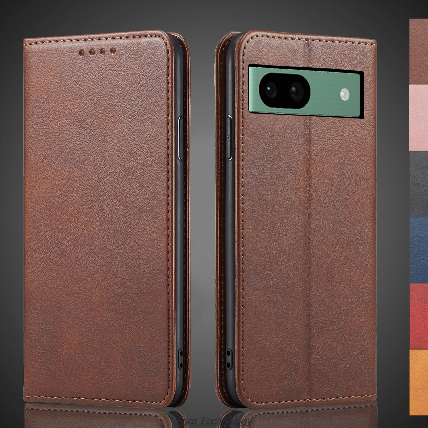 Leather Magnetic Wallet Flip Cover – Stylish Holster Case