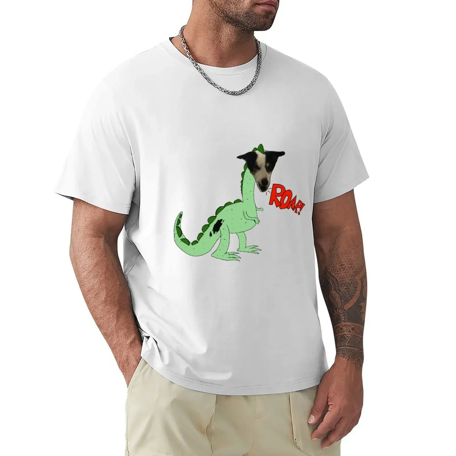 

DOGGYSAURUS REX! T-shirt summer top kawaii clothes sweat men clothings