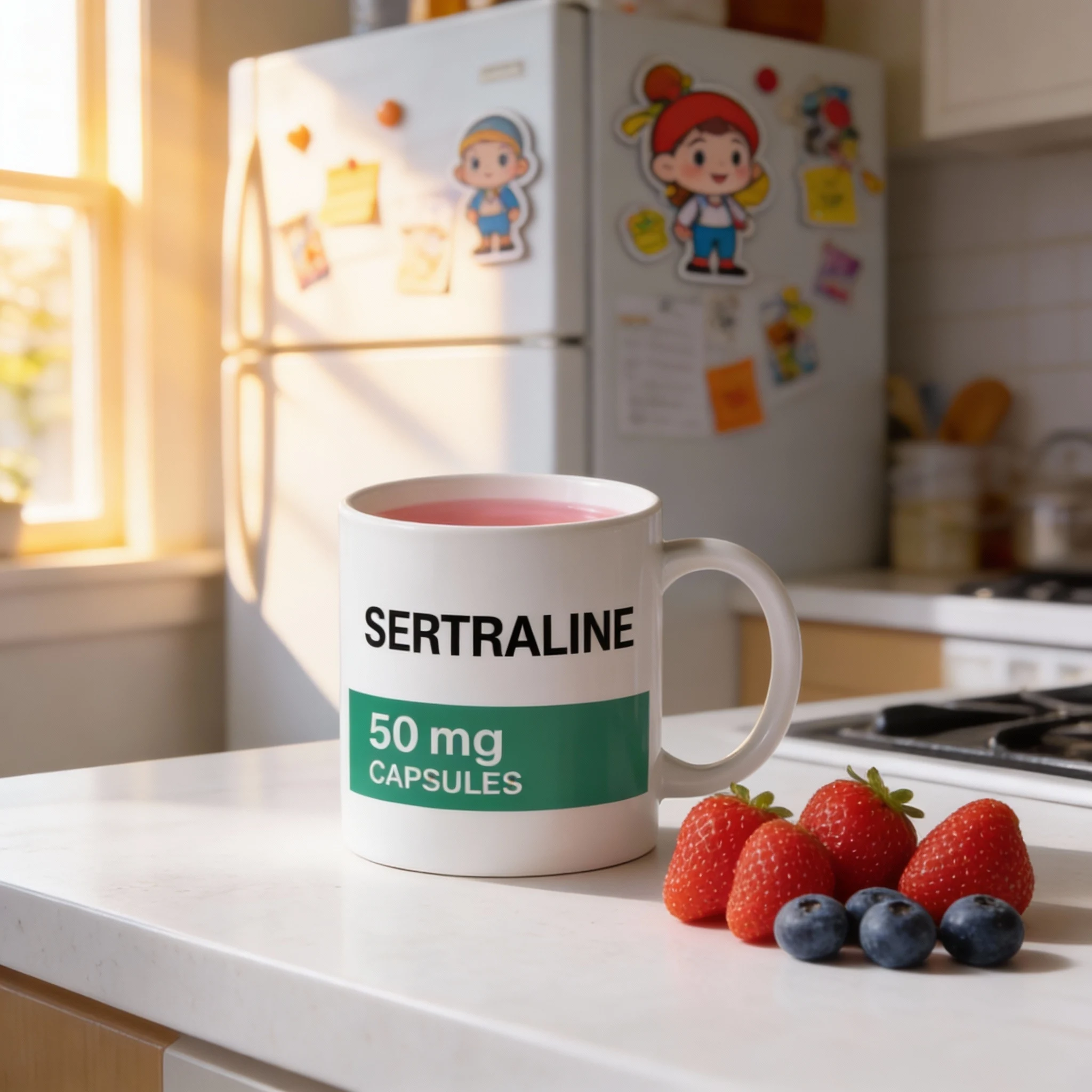 Caneca Prozac 20mg Fluoxetina com Rótulo Verde - Presente para Conscientização sobre Saúde Mental para Médicos, Enfermeiros e Estudantes - Decoração de Escritório_voghion.com