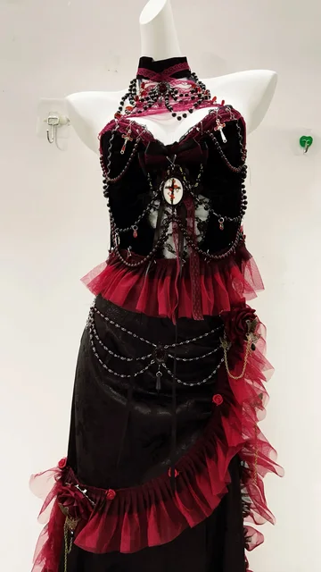 Halter Neck Top and Skirt Set 3