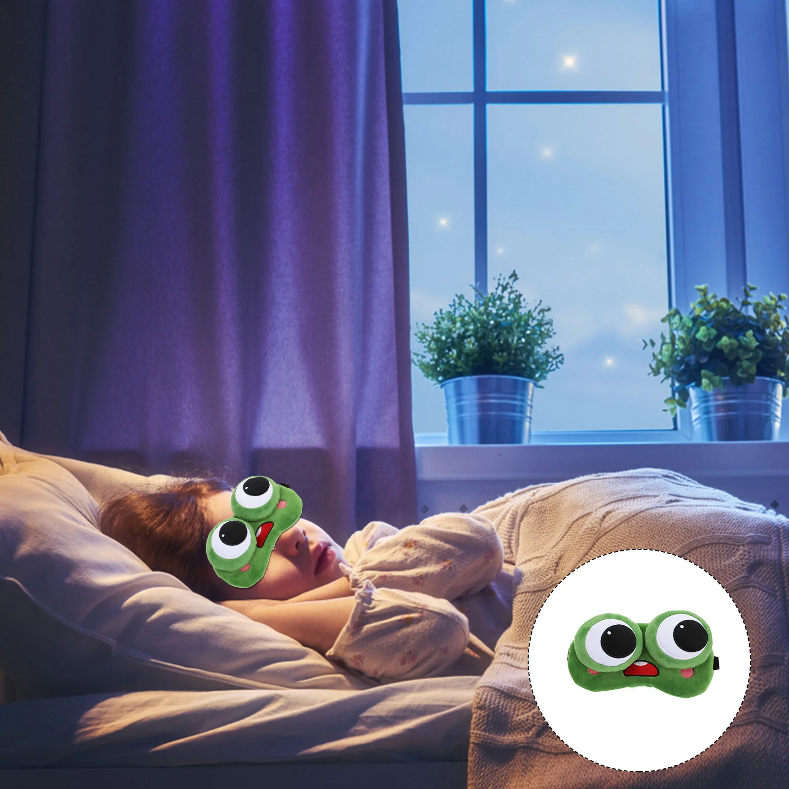 

1pc Cartoon Eye Shade Sleep Eye Mask Eye Protective Cover Cartoon Eye Shade