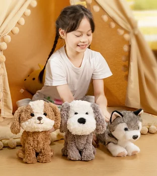 2026 nuovo aggiornamento AI simpatico cane robot di peluche passeggiata interattiva simulato animale domestico intelligente interattivo a comando vocale con controllo touch
