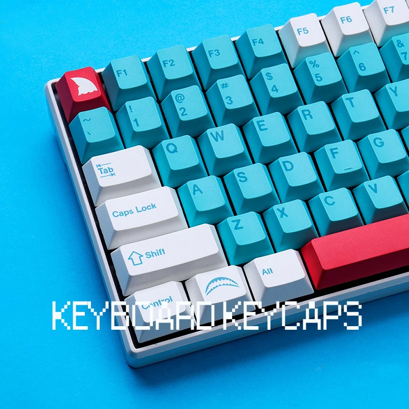 142 Keys GMK Shark PBT Keycaps Sublimation Cherry Profile Keycaps for