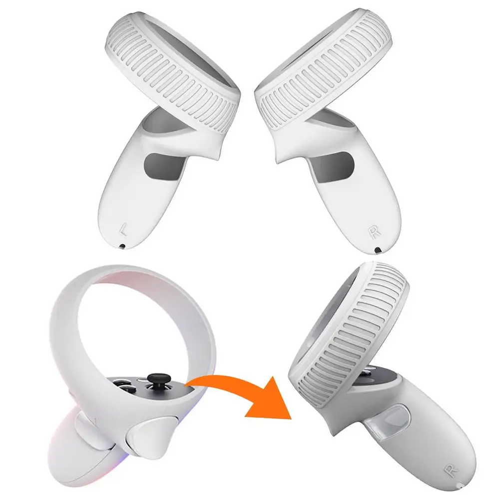 Protection Cover For Oculus Quest 2 VR Touch Controller Non-slip Silicone Cover Skin Handle Grip For Meta Quest 2 VR Accessories