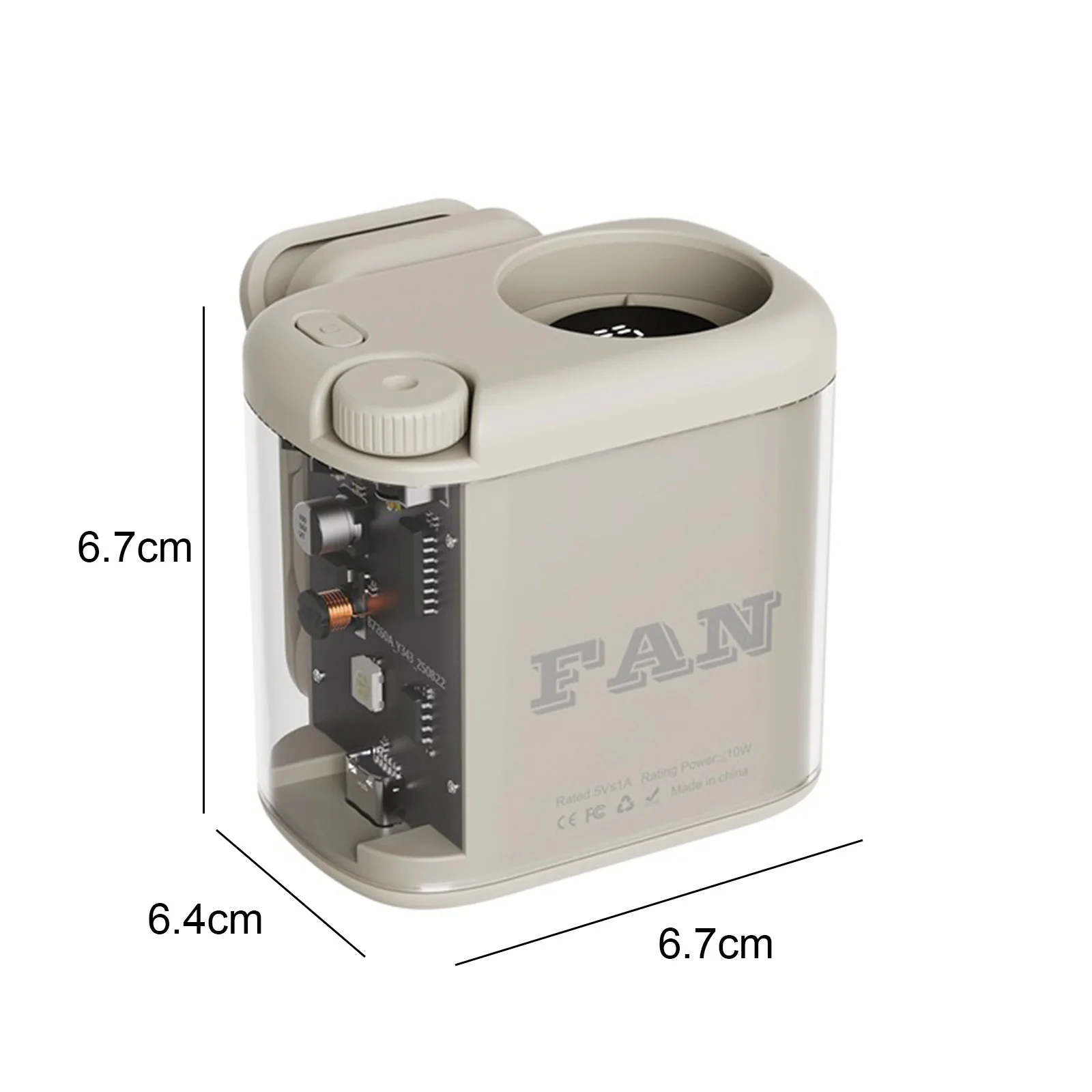미니 클립 팬 100단 속도 조절 가능 웨어러블 허리 팬 1800mAh 배터리 내장 다채로운 조명 여행용 야외용
