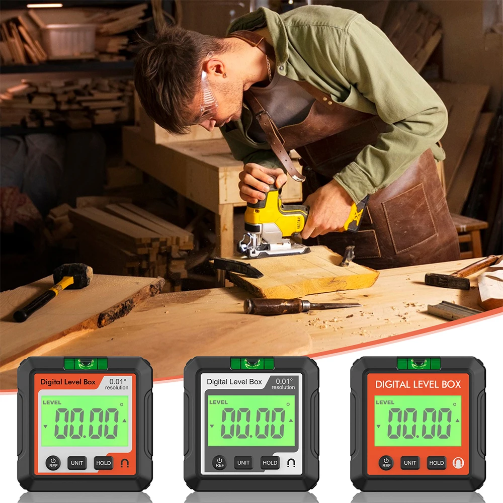 Digital Angle Protractor with Magnetic Base for Wood, Auto, Machining Works