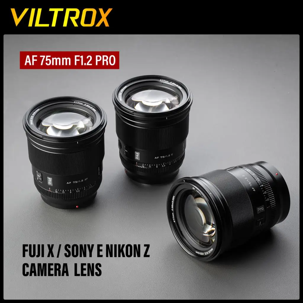 Viltrox 75Mm F1.2 Obiettivo Messa A Fuoco Automatica Grande Apertura Ritratto Aps-C Per Sony E Nikon Z Fuji X Fujifilm Sony Nikon Mount Obiettivo Dell