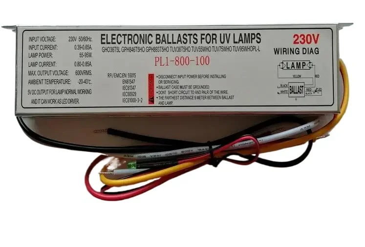 PL1-800-100W 230V 살균 램프 전자식 안정기 UV 램프용 안정기 TUV36T5HO TUV55WHO TUV75WHO TUV95WHOPL-L