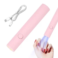 Handheld UV LED Nail Lamp with 2 Timer USB Rechargeable Portable Lamp for Manicure with 3 Beads for Fast Curing at Home Salon 1
