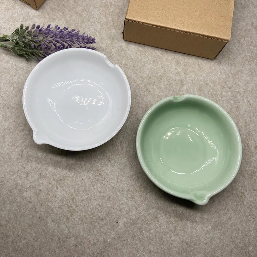 캘리그라피 페인팅 브러쉬 펜 세척용 데스크탑 잉크 트레이, 세라믹 디핑 볼, 스터디룸/오피스 정리용 접시