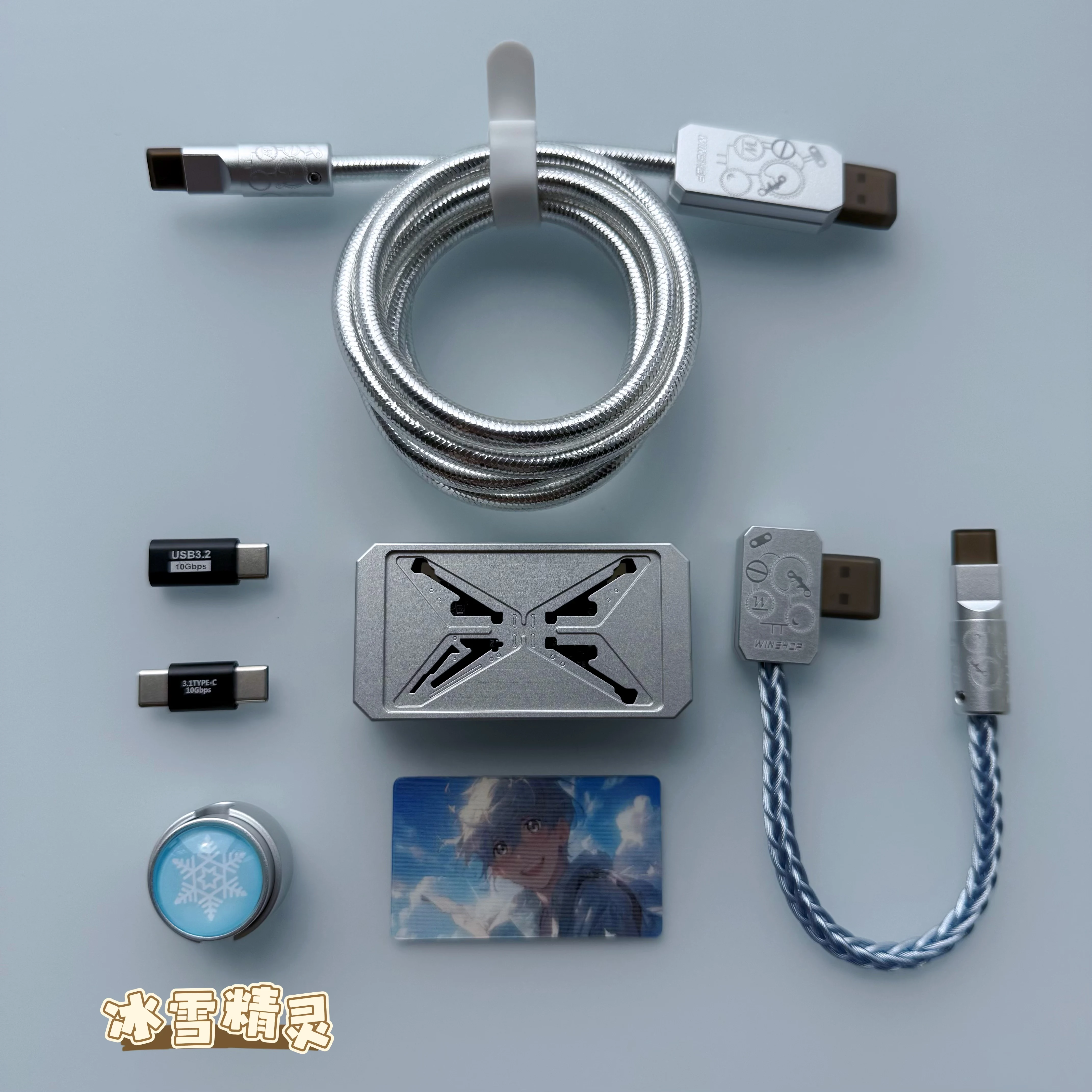 Winshop ゲーミングキーボード ワイヤー タイプC USB 分離可能 2 to 4