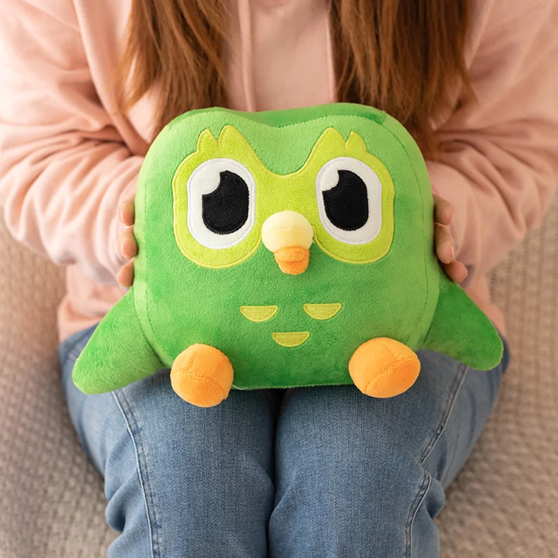 

Lovely Green Duolingo Owl Plush Toy Plushie of Duo The Owl Cartoon Anime Doll Soft Stuffed Animal Children Birthday Gift