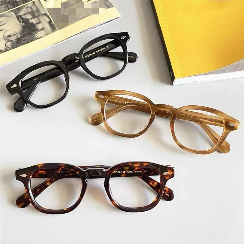 Occhiali Da Vista Stile Johnny Depp Neri 44 O 46 Con Montatura In - Foto 5