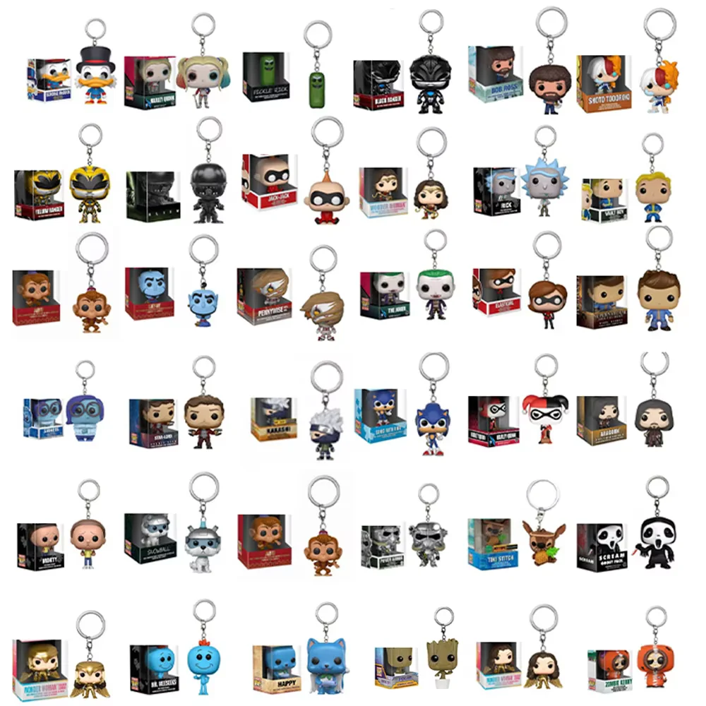 thumbnail image 2 of Funko pop Llavero Guardianes de la Galaxia Grooted Rick y Morty Juguete Escuadrón Suicida Alien Figuras de Acción de Vinilo Juguetes L01 Regalo para Niños, 2 of 5