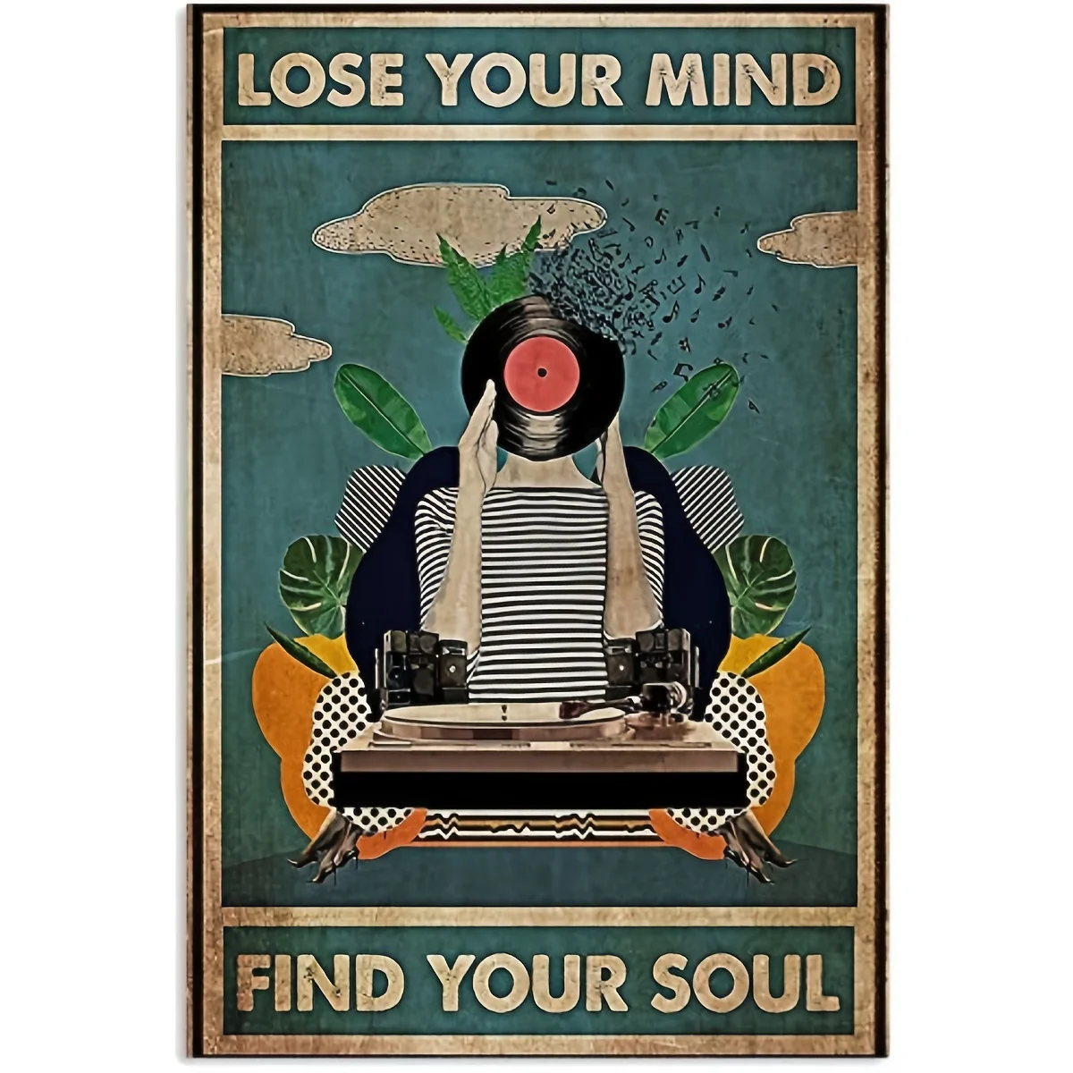 

Lose Your Mind Find Your Soul Retro Metal Tin Sign Vintage Aluminum Sign For Home Coffee Wall Decor 12x8 Inch