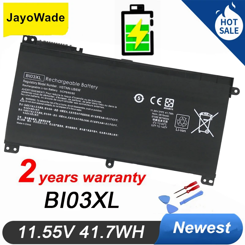 Batteria Per Laptop Bi03Xl Per Hp Pavilion X360 13-U100Tu U113Tu U169Tu Hstnn-Ub6W Tpn-W118 Stream Muslimatexplaid Bi03Xl