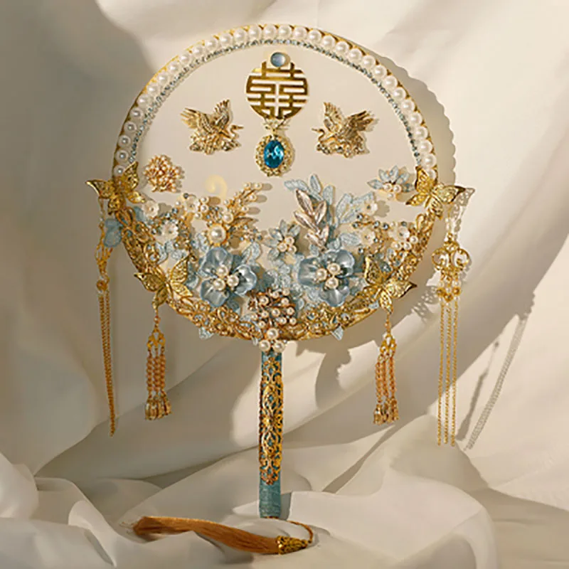 Chinese Wedding Hand Holding Fan, Ancient Style, Bride Group Fan, DIY Wedding Gifts