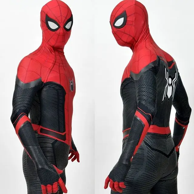 

Adults Kids Halloween Far From Home Spiderman Cosplay Costume SuperHero Zentai Bodysuit Men Party Jumpsuit