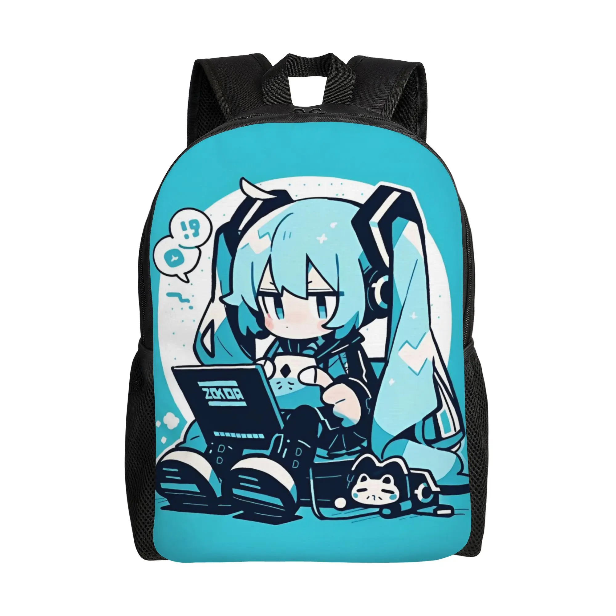 Stylish Unisex Hatsune Miku Backpack - Fashionable and Durable Daypack