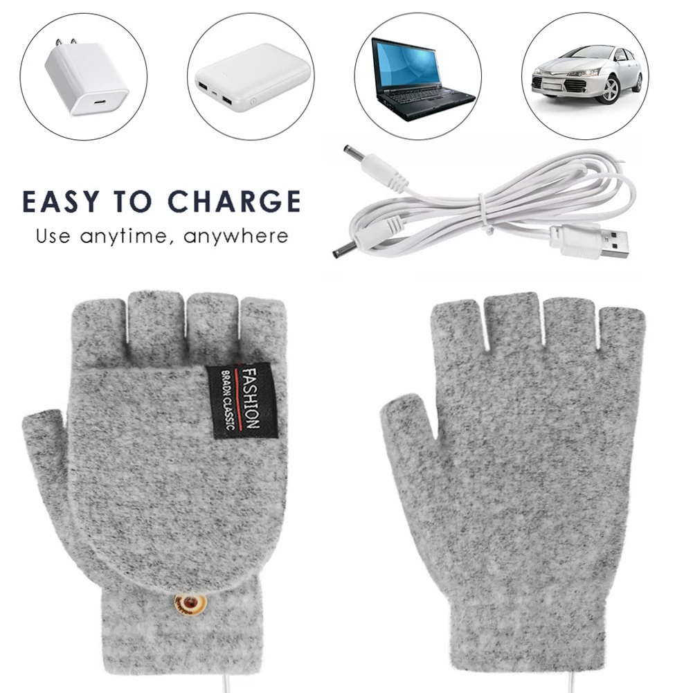 Winter Heated Gloves USB Electric 4